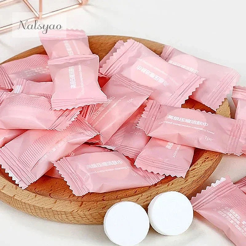 50 toallas comprimidas de viaj - Home Textiles Face Towel reseña y precio