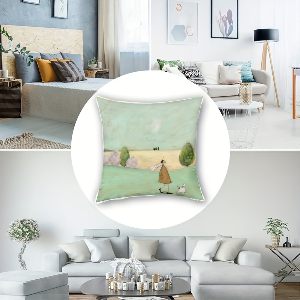 1 funda de almohada con estamp - Pillow Insert 18X18 reseña y precio
