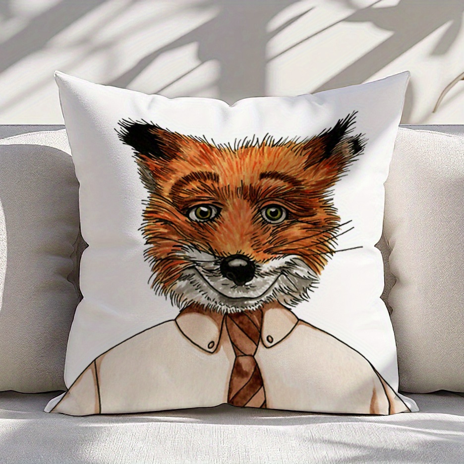 Funda de almohada Mr. Fox con  - Pillow Insert 18X18 reseña y precio