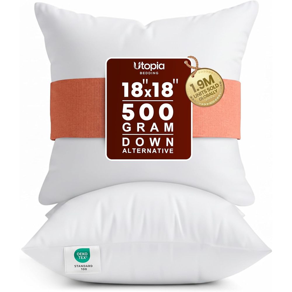 Par de Almohadillas Blancas de - Pillow Insert 18X18 reseña y precio